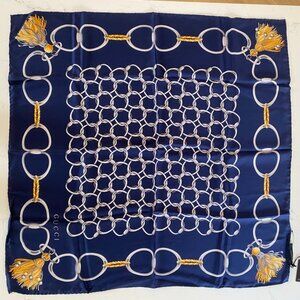 Gucci Navy Silk Scarf NWT